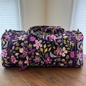 Extra Large Vera Bradley Duffle - New without Tags - Matching Luggage Tag Incl.